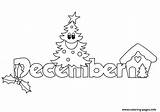 Coloring December Pages Christmas Printable Color Info sketch template