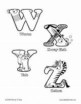 Alphabetimals Uppercase Letters Printables sketch template