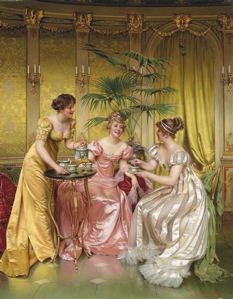 charles joseph frederic soulacroix french   afternoon tea    century