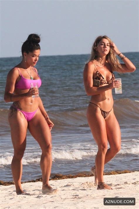 Aline Riscado Shows Off Her Figure In A Little Pink Bikini While
