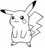 Pikachu Para Tierno Pokemon Gambar Colorear Coloring Kartun Colorings Dari Disimpan Lucy Drawings Dibujos sketch template
