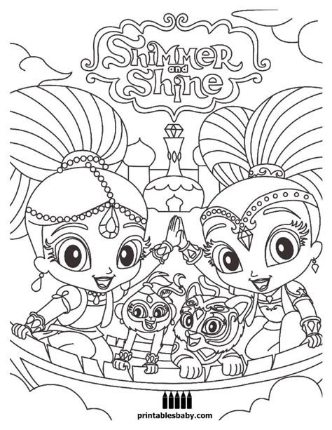 shimmer  shine coloring pages  print dsx