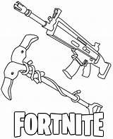 Coloring Fortnite Weapons Print Pages Printable Color Sheet Two Topcoloringpages Royale Battle Peely sketch template