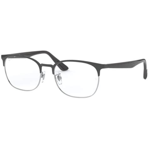 ray ban frame square metal rx    grey  kacamata store