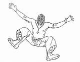 Mysterio Opponent Wrestling Getcolorings sketch template
