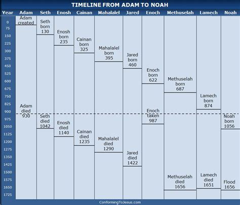 48 chart of noah s lineage chart of the genology from adam to after adam to noah genealogy