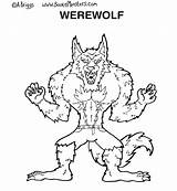 Werewolf Lobo Loup Garou Coloriages Colorier Ko sketch template