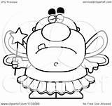 Tooth Fairy Male Sad Cartoon Coloring Clipart Man Outlined Vector Thoman Cory Royalty Clipartof sketch template