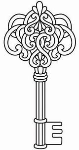Coloring Pages Key Embroidery Adult Designs Patterns Keys Urban Threads Colouring Keyhole Skeleton Templates Machine Steampunk Drawing Scroll Template Celtic sketch template