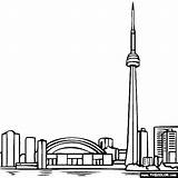Tower Coloring Toronto Cn Canada Pages Famous Drawing Landmarks Ontario Places Outline Eiffel Thecolor Landmark Colouring Skyline Kremlin Torre Color sketch template