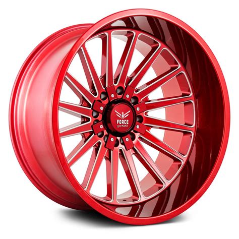 Force Off Road® F40 Wheels Candy Red With Milled Accents Rims