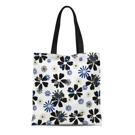 ashleigh canvas tote bag small floral pattern cute daisy flowers