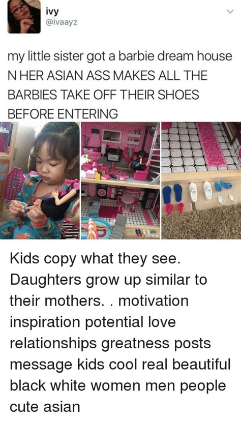 ivy my little sister got a barbie dream house n her asian