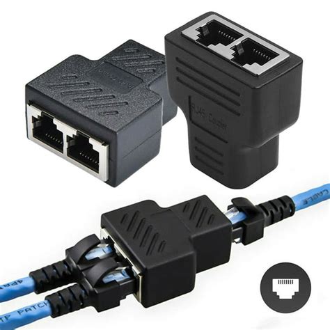 rj splitter adapter    port female  female internet extender network connectors support