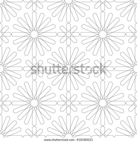 oriental seamless pattern coloring book oriental stock vector royalty