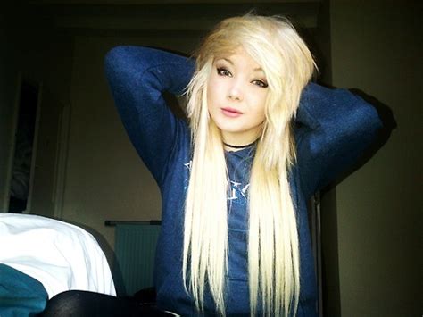 18two alternative blonde hair britanic girl image