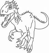 Indoraptor Dinosauri Dinosauro Stampare Colorir sketch template