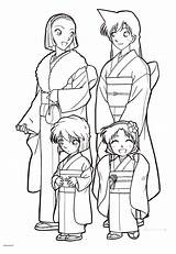 Conan Konan Haibara Ran Personaggi Hinh Ayumi Sonoko Animato Cartone sketch template