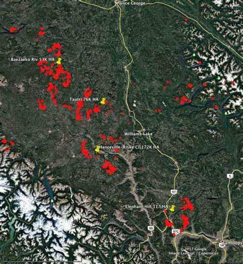 active wildfires  british columbia  firefighters  north