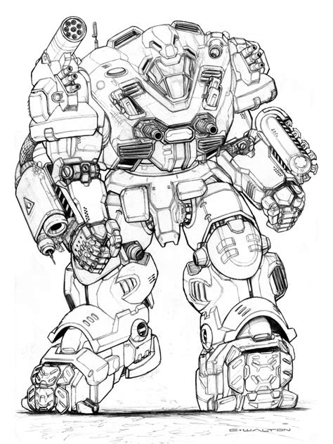 awesome robot drawing  getdrawings