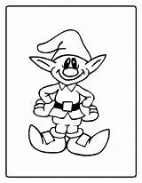 Christmas Elf Cartoon Coloring Popular Pages sketch template