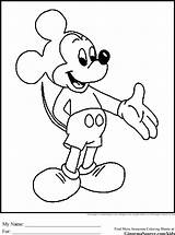 Mickey Mouse Coloring Pages Disney Kids Printable Drawing Tsum Outline Easy Clubhouse Movies Colouring Simple Old Step Color Drawings Movie sketch template