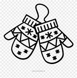 Guantes Mittens Pinclipart sketch template