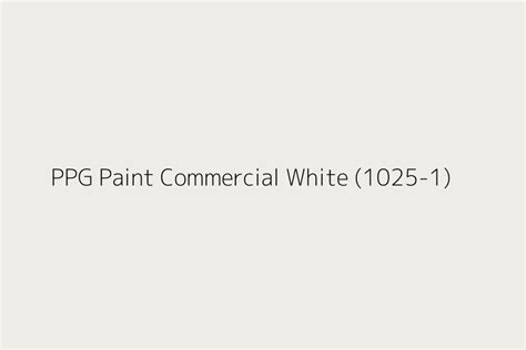 ppg paint commercial white   color hex code