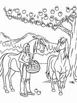 Spirit Coloring Pages Stallion Cimarron Rain Horse Color Printable Apples Some Library Print Clipart Popular Kids Coloringhome sketch template