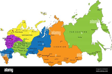Mapa Político De Rusia Fotos E Imágenes De Stock Alamy