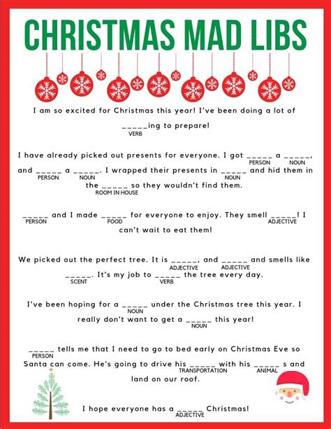 christmas mad libs jac