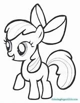 Apple Bloom Coloring Pages Pony Little Printable Getdrawings Popular Drawing sketch template