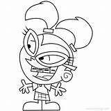 Fairly Oddparents Tootie Timmy Cosmo Wanda Xcolorings Chin Chang sketch template