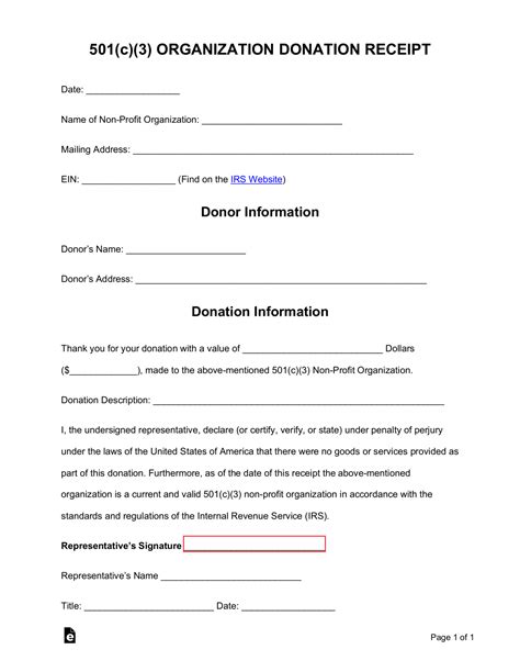 editable nonprofit donation receipt template receipt template