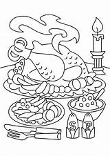 Thanksgiving Coloring Pages Dinner Feast Turkey Printable Family Kids Drawing First Sheets Dinokids Color Food Print Book Crafts Makeup Plate sketch template