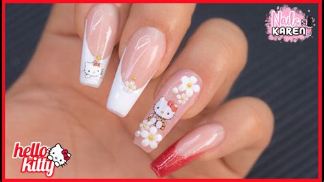 Uñas Acrilicas Hello Kitty Nailsbykaren Youtube