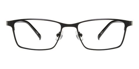 Men S Rectangle Eyeglasses Full Frame Titanium Black Ft0235