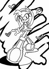 Amy Rose Coloring Line Wecoloringpage Pages sketch template