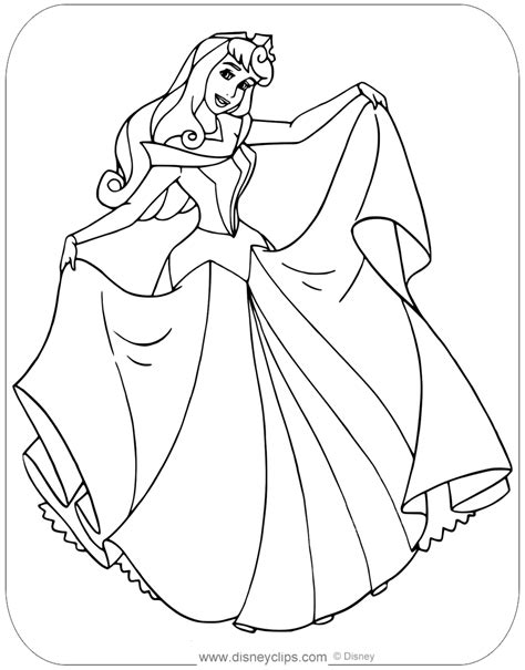 coloring pages sleeping beauty