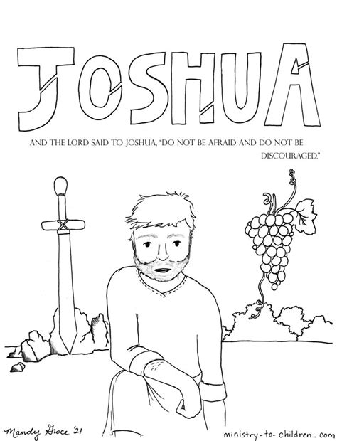 joshua coloring page ministry  children coloring pages joshua