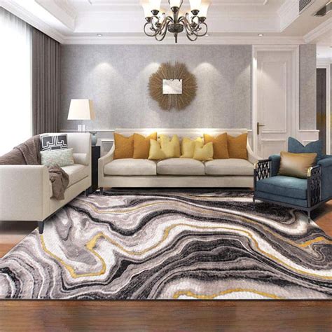 modern area rug living room bedroom decoration rugs extra largemedium abstract geometric black
