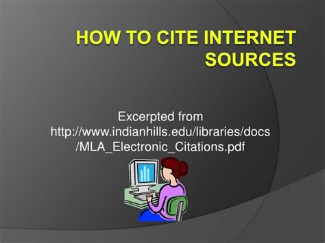 cite internet sources