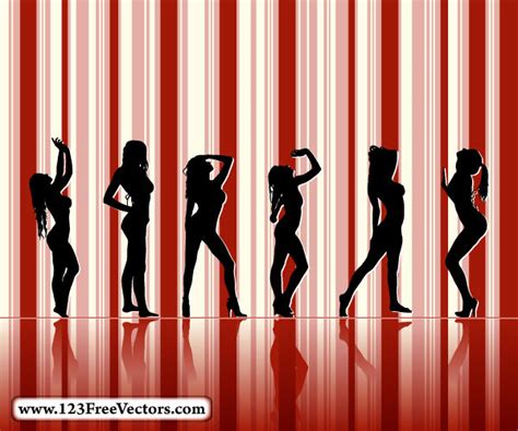 Sexy Girl Silhouettes Vector By 123freevectors On Deviantart