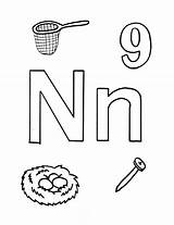 Coloring Nn Pages Alphabet Beings sketch template