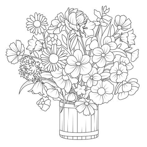 flower bouquet coloring pages printable coloring pages coloring