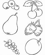 Coloring Pages Fruit Preschool Fruits Mix Popular sketch template