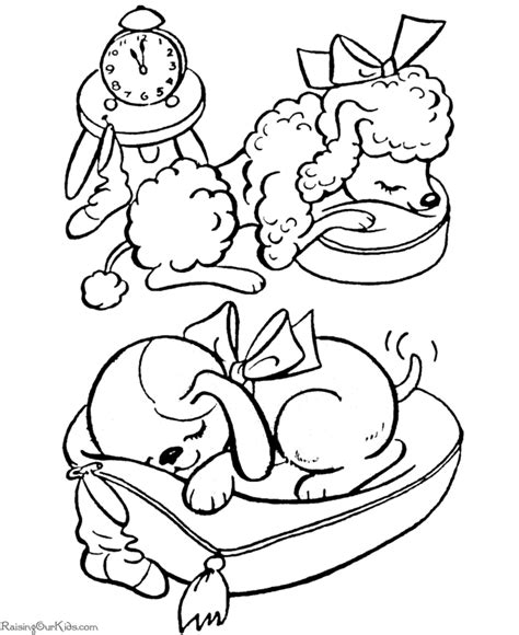 christmas coloring pages  kids dogs
