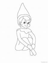 Elf Shelf Coloring Pages Boy Printable Color Getcolorings Print Sheets sketch template