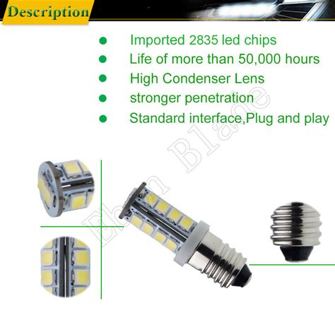 2pcs E10 Screw Led Bulb For Flashlight Replacement Light Lamp Torch