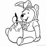 Easter Pooh Winnie sketch template